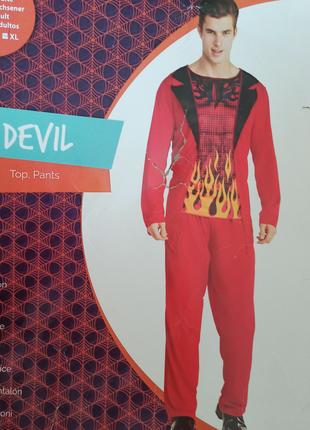 Мужской карнавальный костюм дьявола черта XL