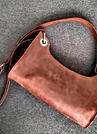 Кожаная женская сумка-клатч /шкіряна жіноча сумка