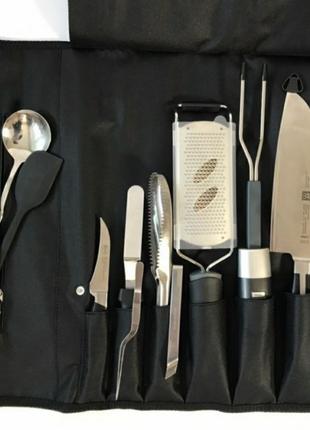 Чохол для ножів кухаря. Скрутка чорна для ножів, інструментів....