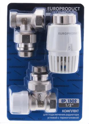 Комплект для подключения радиатора EUROPRODUCT EP.1302 - 1/2''...