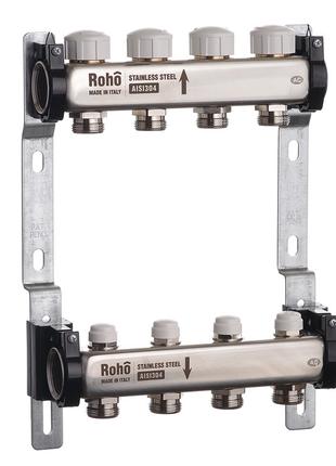 Коллектор с термостатическими и запорными клапанами Roho R805-...
