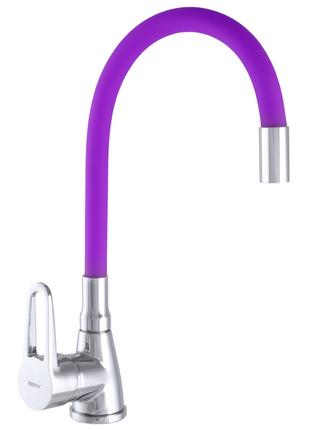 Смеситель для кухни ZERIX SOP7 045 с фиолетовым гибким изливом...