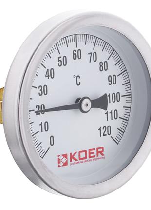 Термометр накладной с пружиной KOER KT.672A D=63мм (KR2897)