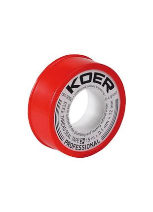 ФУМ стрічка для води KOER ST-01 15M*0.1 mm*12mm (KR0119)