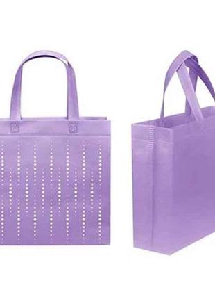Еко сумка BOX (1) Перлини фіолетовий,290x270x100,90 гр/м2 з зі...