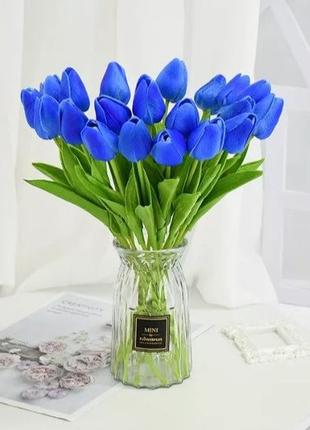 Тюльпан искусственный 1шт. Цвет Синий