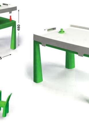 Дитячий столик + набір для гри, стіл дитячий зелений, Doloni, ...