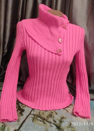 Кофта свитер женская 42-46 малиновая