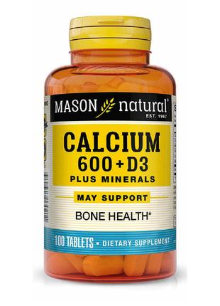 Кальцій 600 мг + вітамін D3 з мінералами, Calcium 600 mg + Vit...
