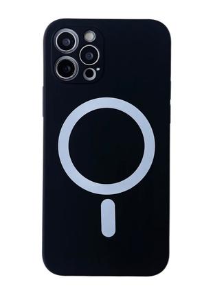Силиконовый чехол с MagSafe для iPhone 12 Pro Max Черный