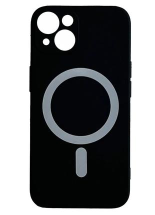 Силиконовый чехол с MagSafe для iPhone 12 Черный