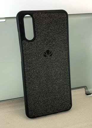 Чехол на Huawei P20 накладка силиконовый Canvas TPU черный сил...