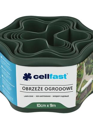 Бордюр газонний хвилястий / темно-зелений / 10 см x 9 м Cellfast