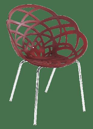 Кресло Papatya Flora-ML матовый, красный кирпич сиденье, ножки...