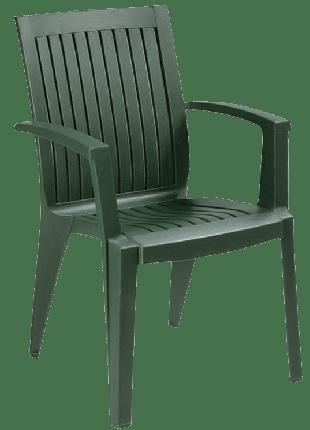 Крісло пластикове Papatya Алізе темно-зелене