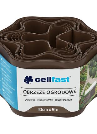Бордюр газонний хвилястий / коричневий / 10 см x 9 м Cellfast