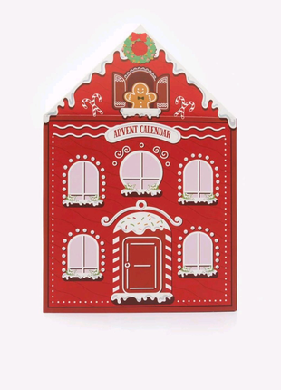 Адвент календарь дом с украшениями на Рождество