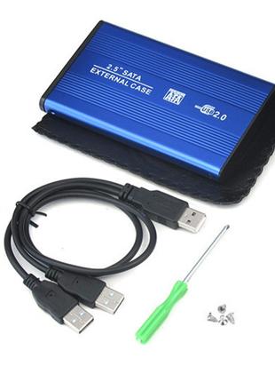 Кейс для диска HDD/SSD 2.5' External Case в USB 2.0 Синий