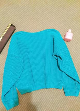 Котоновий укорочений светр