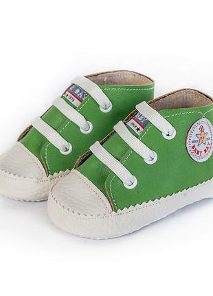 Обувь для малышей Пинетки кеды текстильные детские зеленые " B...