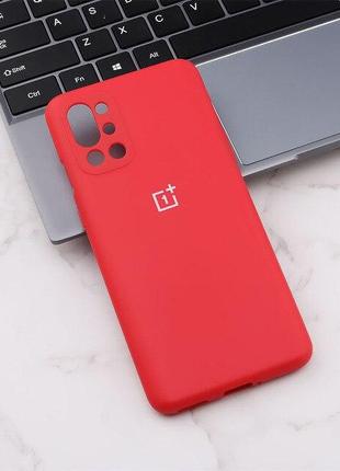 Чехол silicone cover для OnePlus 9R силикон кейс микрофибра RED