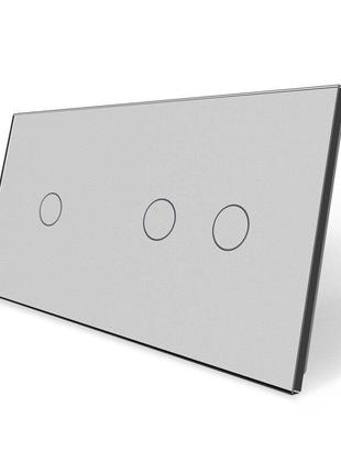 Сенсорная панель для выключателя 3 сенсора (1-2) Livolo серый ...