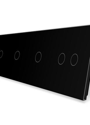 Сенсорная панель выключателя 5 сенсоров (1-1-1-2) Livolo черны...