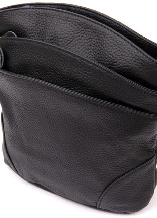 Женская компактная сумка из кожи 20415 Vintage Черная GG