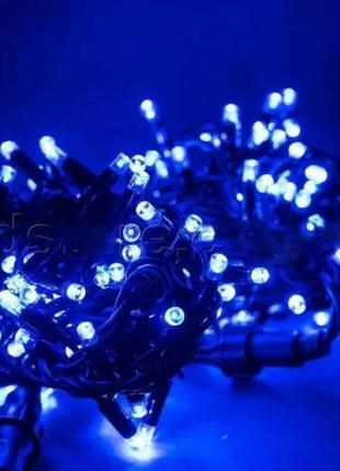 Гірлянда нитка STRING LED300, синій, 13.95м, чорний дріт