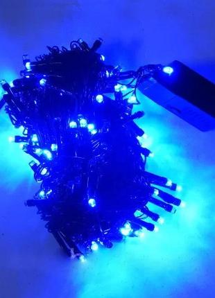 Гирлянда нить STRING LED500, синий, 25м, черный провод