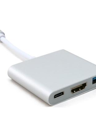 Адаптер USB Type-C – HDMI/USB 3.0/Type-C (0.15m) – ExtraDigital