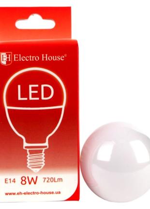 LED лампа "куля" E14/4100K/8W 720Lm /180° P45