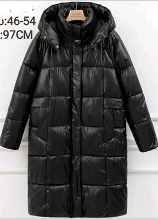 Жіноче зимове пальто великих розмірів пуховик