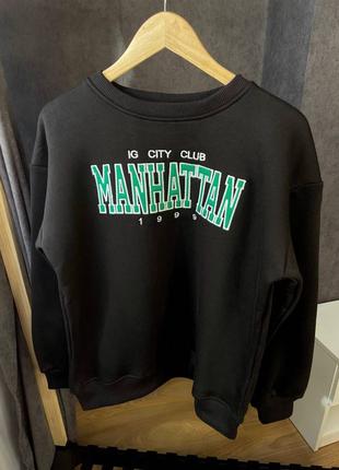 Sweatshirt Manhattan Black/Green