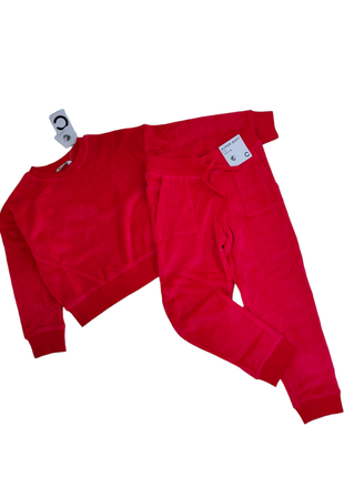 Красный спортивный велюровый костюм cubus 110, 116 см на 5, 6 лет
