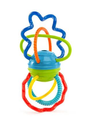 Погремушка прорезыватель цветные спиральки для малышей младенцев