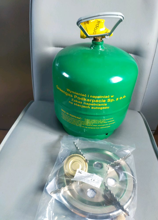 Газовий  балон butla green gas 3 KG (7.2 l) + Пальник. Польща.