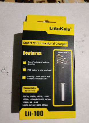 Зарядное устройство LiitoKala Lii-100 с функцией Power Bank.Новое