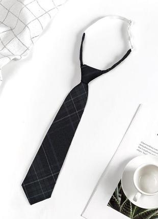 Жіноча краватка чорна у клітинку шкільна форма преппі аніме ка...