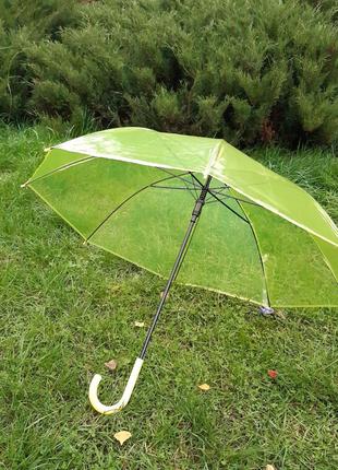Прозрачный зонтик трость