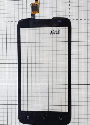 Тачскрин Lenovo A398 сенсор для телефона черный