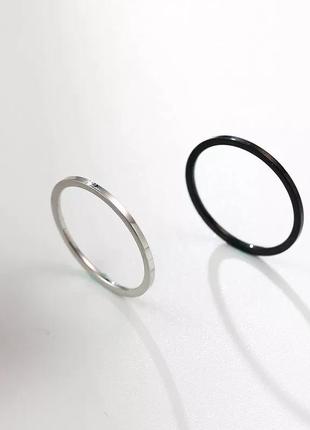 Чорне кольцо з нержавіючої сталі. розмір 8
