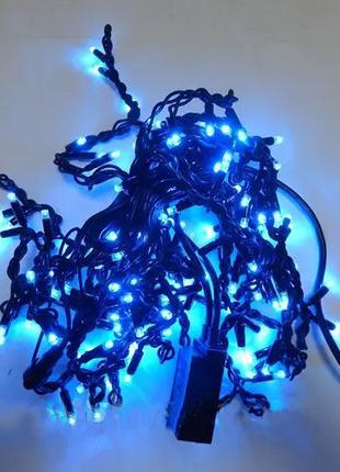 Гирлянда уличная Бахрома 100 LED + контроллер, синий, 3.7м*42с...