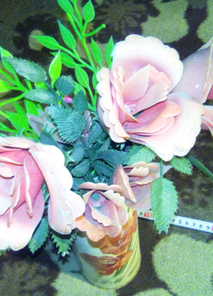 Букет роз пластмассовых ретро недорого