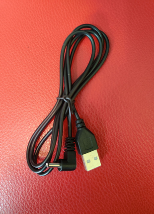 Кабель USB 3.5 mm x 1.35 mm DC 5V кутовий