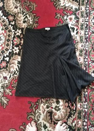 Шерстяная асиметрична юбка