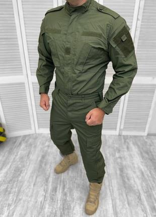 Тактический костюм олива Рип-стоп Армейский защитный демисезон...