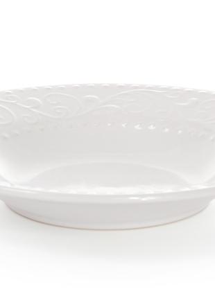 Тарелка суповая керамическая 23см, цвет - белый
