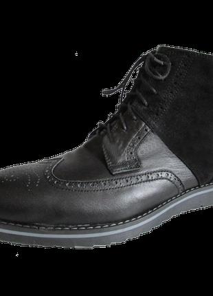 Черные кожаные и замшевые мужские зимние ботинки-дезерты PAOLO...