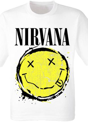 Футболка Nirvana "Smiley Splat" (белая)
